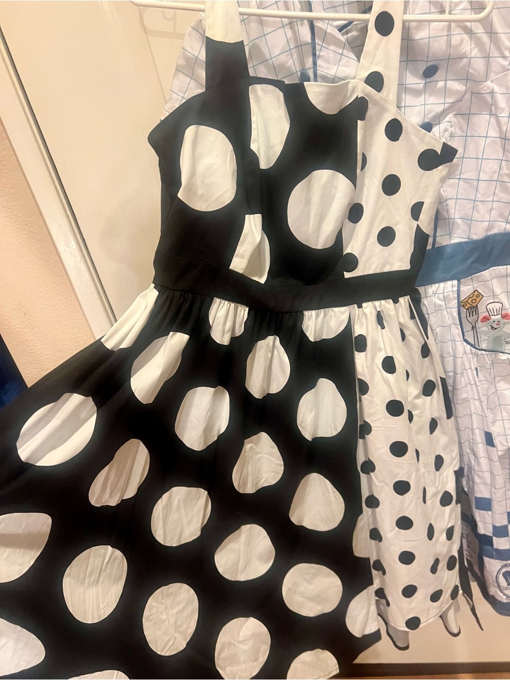 Disney Dress Shop Black & White Polka Dot Midi Dress